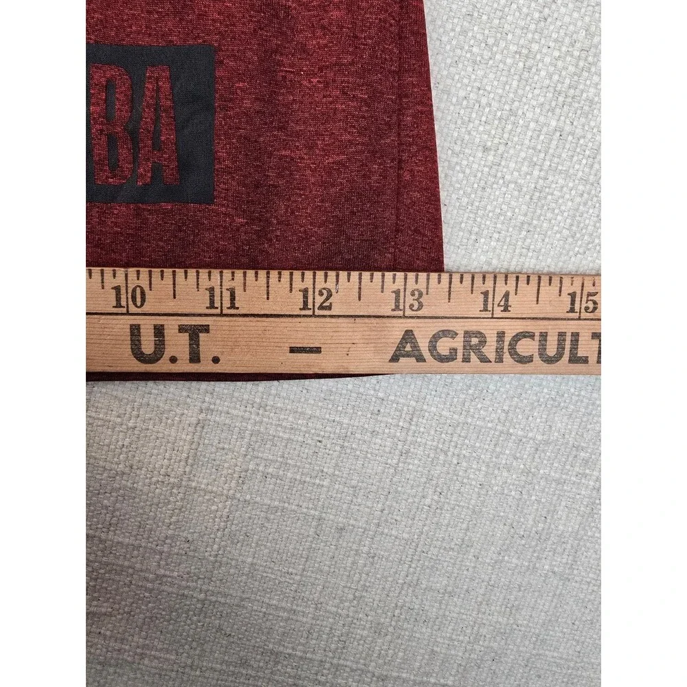 NBA Mens Large L Basketball Shorts Burgundy Maroon Heather Moisture Wicking Gym